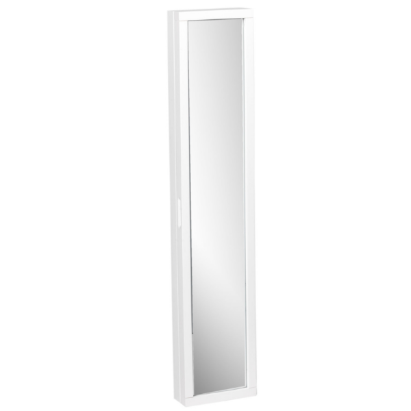 Bílá lakovaná zrcadlová skříňka na klíče ROWICO