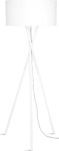 Bílá stojací lampa (výška 175 cm) Hampton