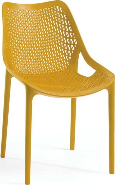 Žlutá plastová zahradní židle Bilros