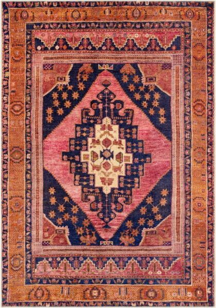 Oranžovo-růžový koberec Floorita