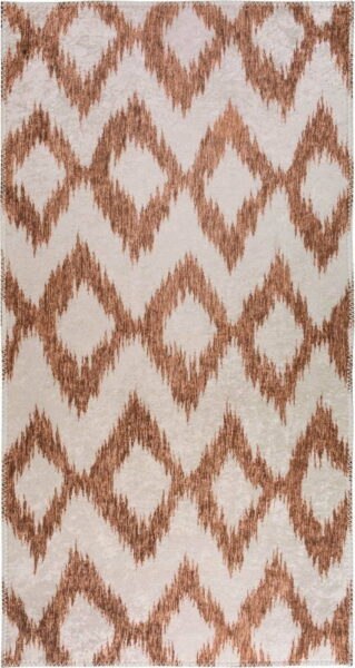 Bílo-oranžový pratelný koberec běhoun 80x200