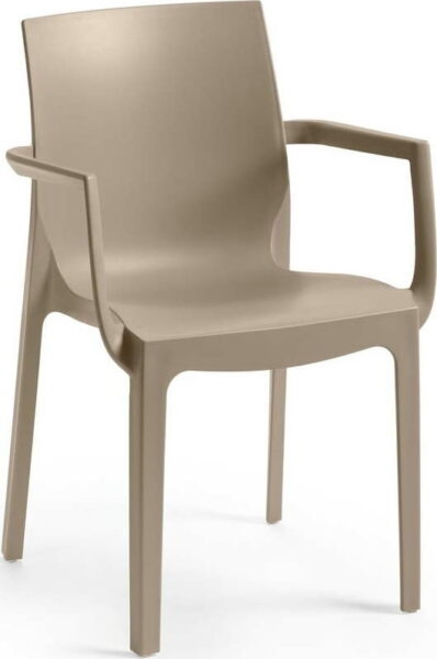 Béžová plastová zahradní židle Emma