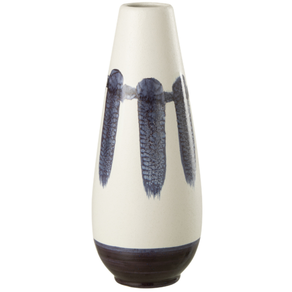 Béžovo-modrá keramická váza J-line Washo