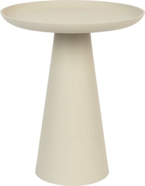 Béžový hliníkový odkládací stolek White Label