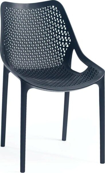 Černá plastová zahradní židle Bilros