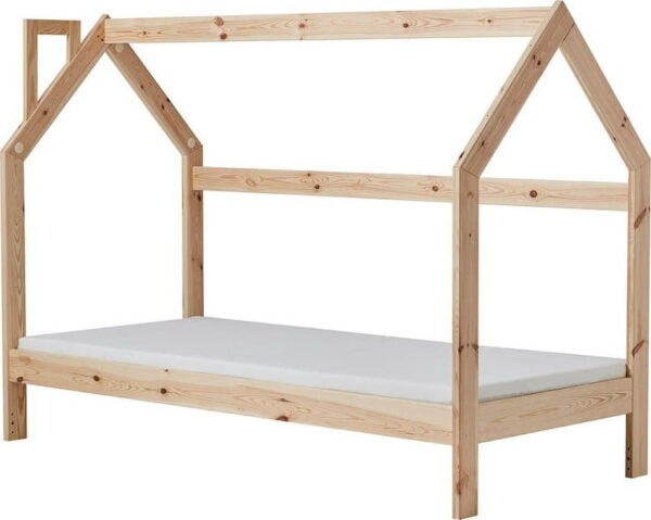Dětská dřevěná postel ve tvaru domečku Pinio