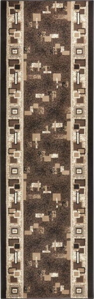 Hnědý koberec běhoun 250x80 cm Cube
