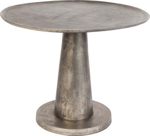 Kovový odkládací stolek ve stříbrné barvě Dutchbone