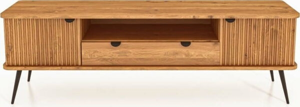 TV stolek z dubového dřeva v přírodní barvě