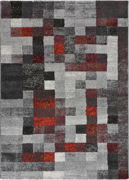 Červeno-šedý koberec 200x290 cm Fusion