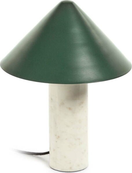 Zelená stolní lampa s kovovým stínidlem (výška 32