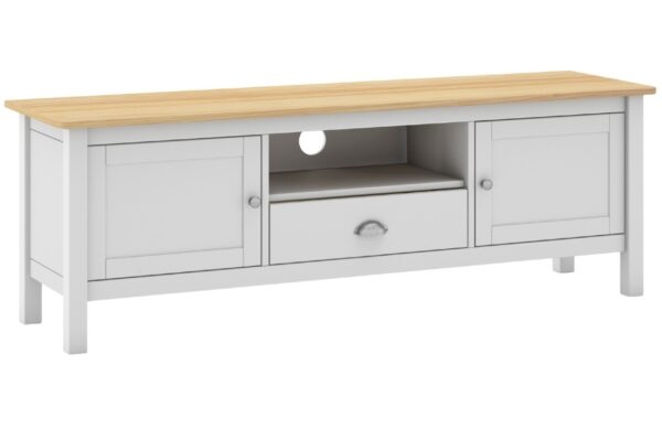 Bílý dřevěný TV stolek Marckeric Misti 158