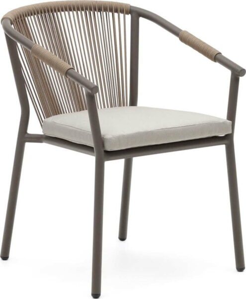 Béžová kovová zahradní židle Xelida