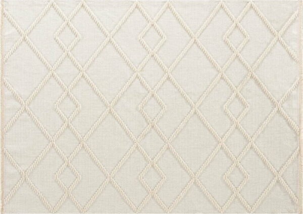 Krémový pratelný koberec 108x154 cm