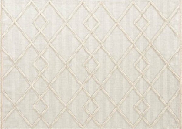 Krémový pratelný koberec 80x145 cm