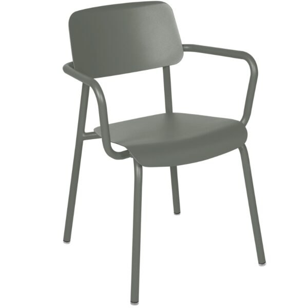 Šedozelená hliníková zahradní židle Fermob