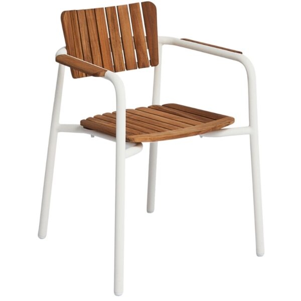 Bílá hliníková zahradní židle No.119 Mindo