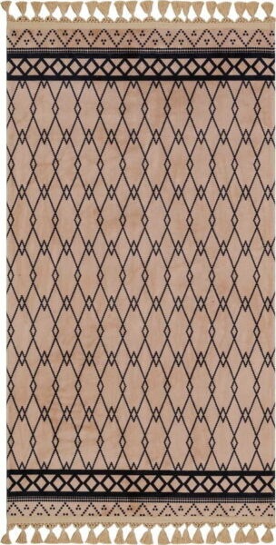 Hnědý pratelný koberec 120x80 cm