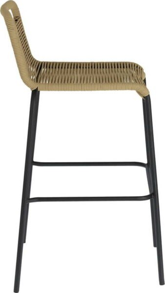 Béžová barová židle s ocelovou konstrukcí Kave