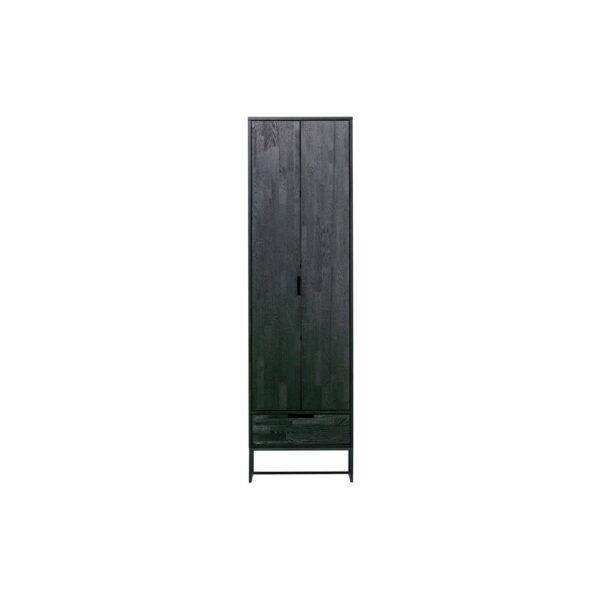 Černá šatní skříň z jasanového dřeva 60x210