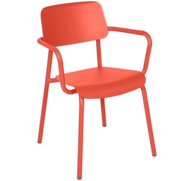 Oranžová hliníková zahradní židle Fermob