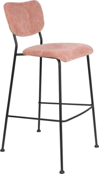 Světle růžové barové židle v sadě 2 ks
