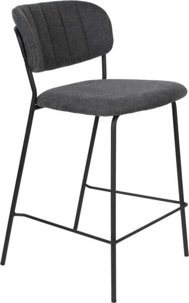 Tmavě šedé barové židle v sadě 2 ks