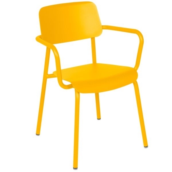 Žlutá hliníková zahradní židle Fermob