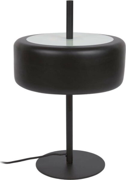Černá stolní lampa s kovovým stínidlem (výška 50