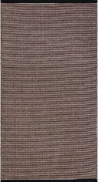 Hnědý pratelný koberec běhoun 200x80 cm