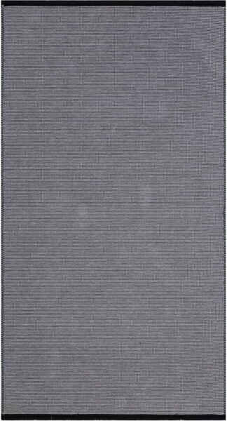 Šedý pratelný koberec běhoun 200x80 cm