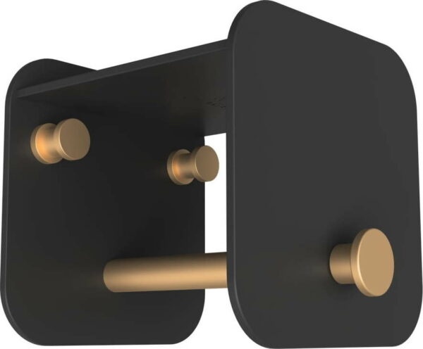 Černý kovový nástěnný věšák s poličkou Hang