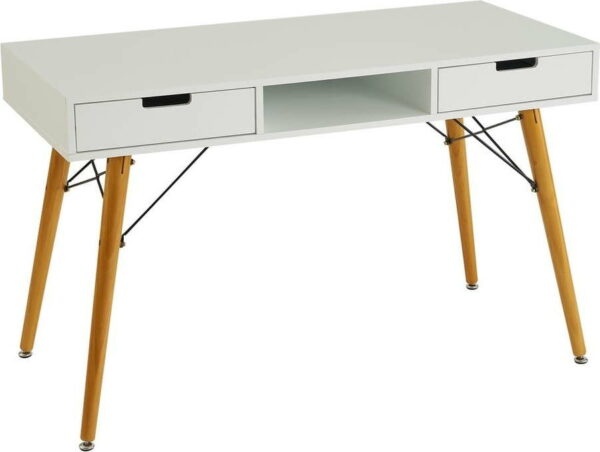 Pracovní stůl s bílou deskou 55x120