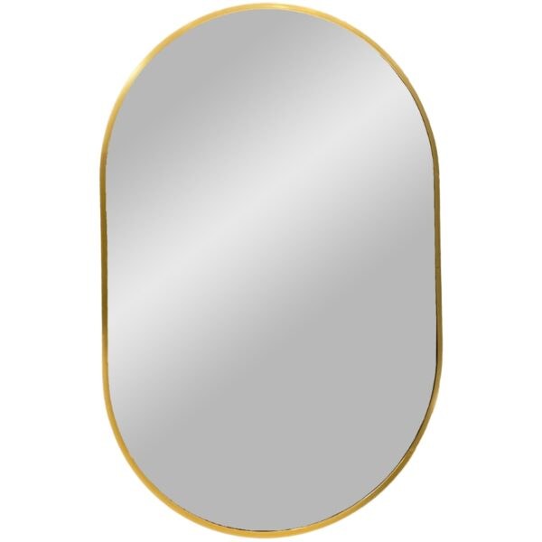 Nordic Living Zlaté kovové nástěnné zrcadlo Zahrah