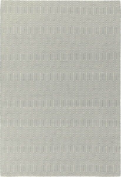 Světle šedý vlněný koberec 200x300 cm