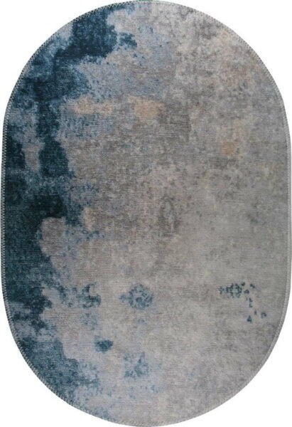 Modro-šedý pratelný koberec 80x120 cm