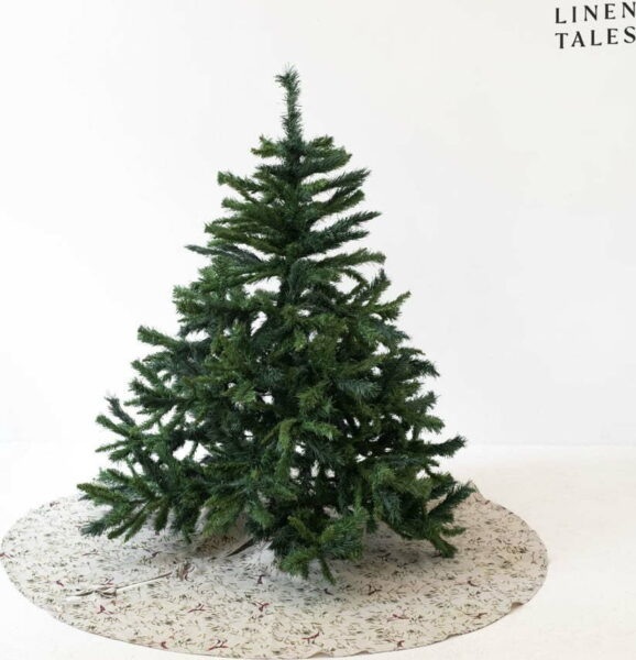 Béžový kulatý koberec pod vánoční stromek ø