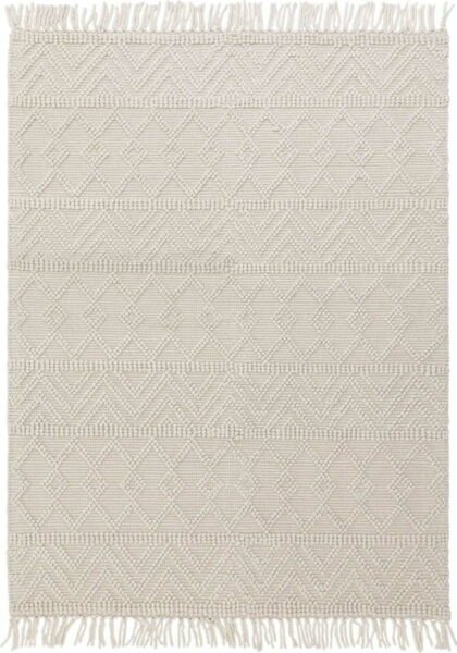 Krémový vlněný koberec 160x230 cm Asra