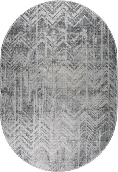 Šedý pratelný koberec 60x100 cm